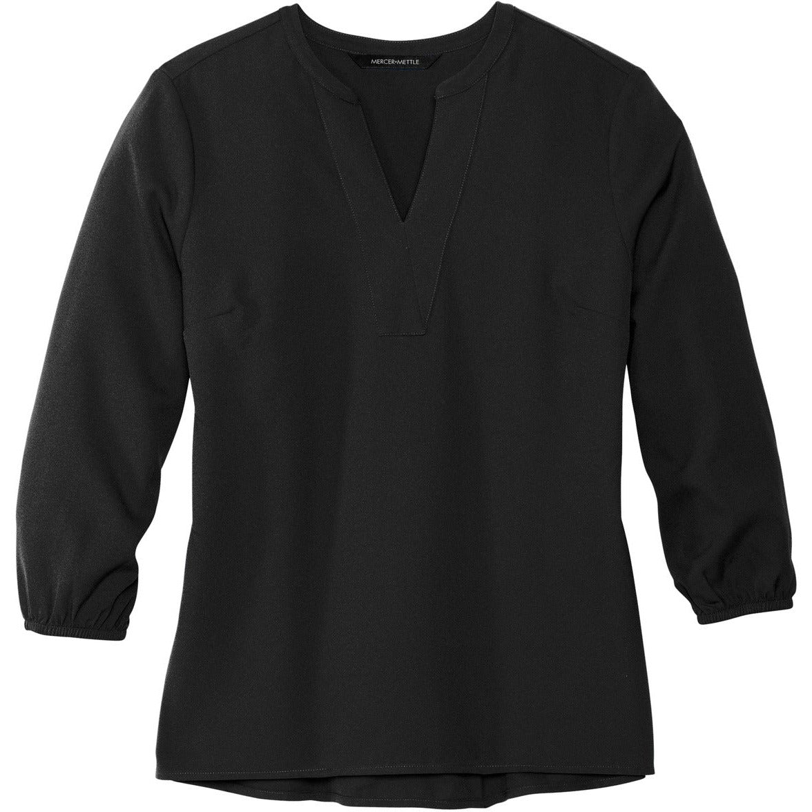 Mercer+Mettle Women's Stretch Crepe 3/4-Sleeve Blouse