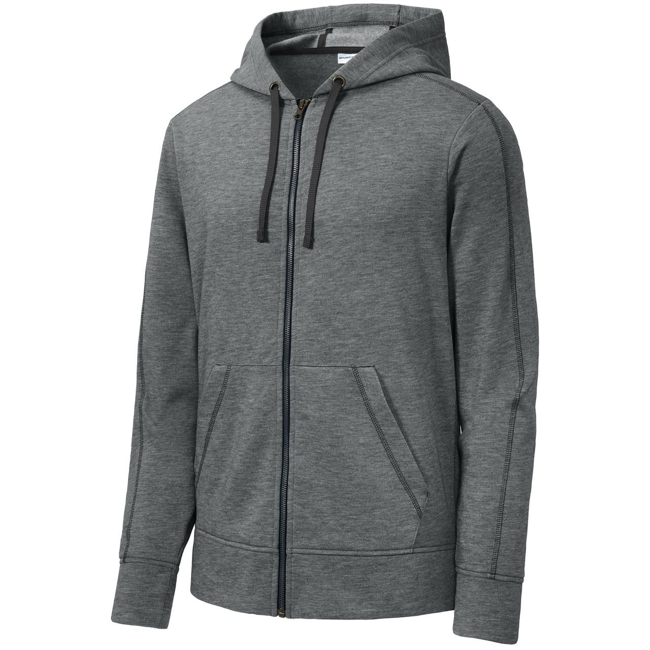 Sport-Tek PosiCharge Tri-Blend Wicking Fleece Full-Zip Hooded Jacket