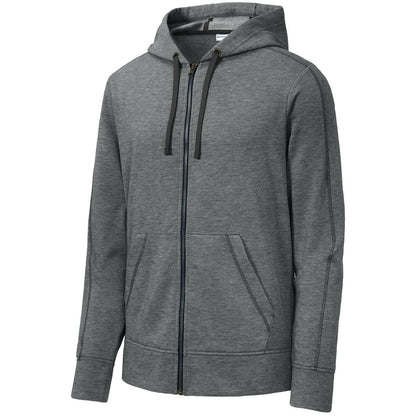 Sport-Tek PosiCharge Tri-Blend Wicking Fleece Full-Zip Hooded Jacket