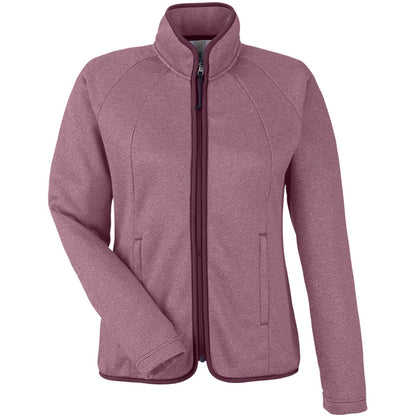 CORE365 Ladies' Venture Heathered Stripe Full-Zip