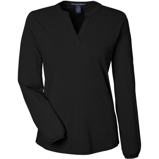 Devon & Jones Ladies' Raleigh Half-Placket Knit Top